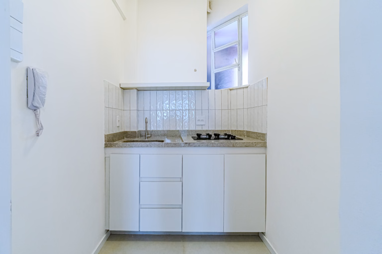 Foto 19 do imóvel: Studio super claro, com quarto e sala separados em prédio que permite locação por Airbnb